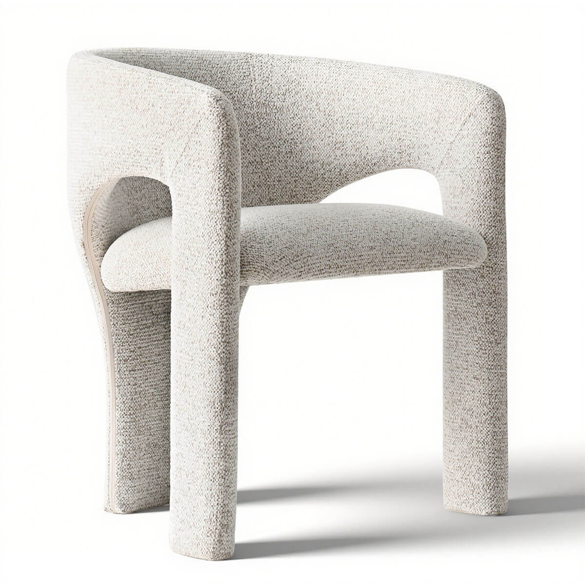 Khloe Modern Chenille Dining Chair with Arms (Set of 2)