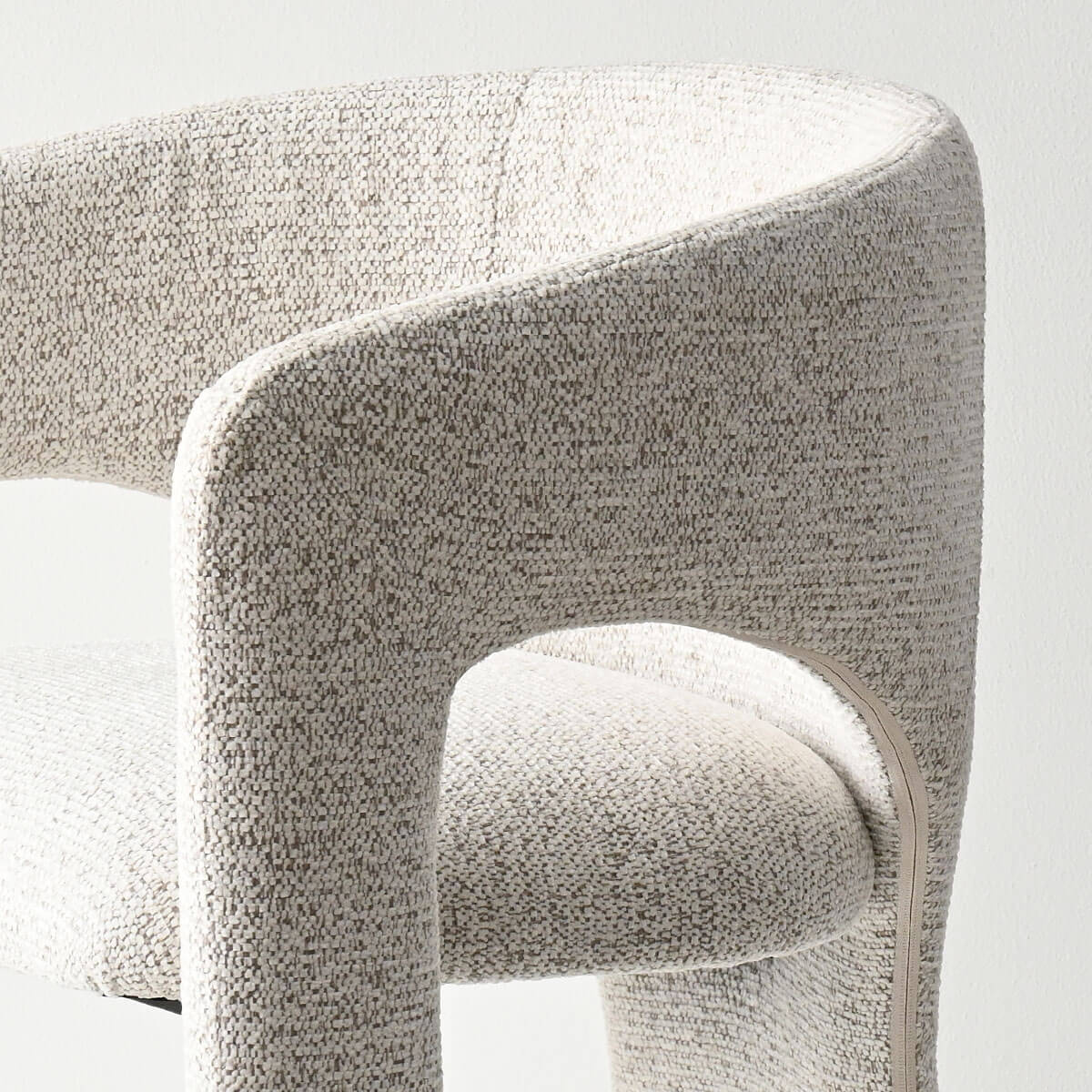 Khloe Modern Chenille Dining Chair with Arms (Set of 4)