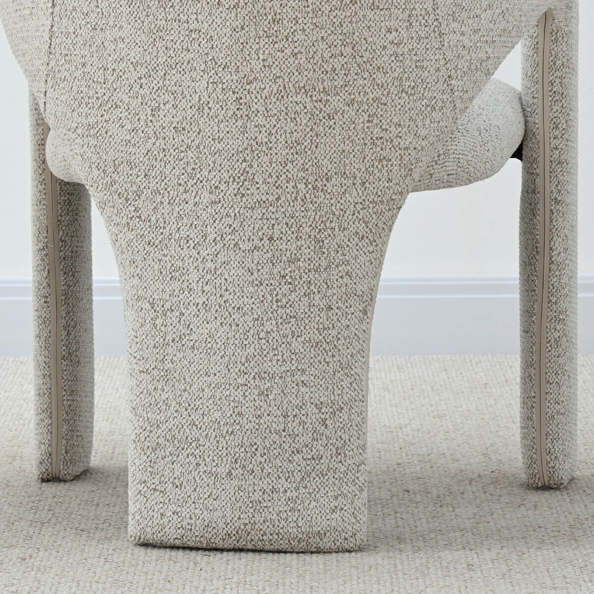 Khloe Modern Chenille Dining Chair with Arms (Set of 2)