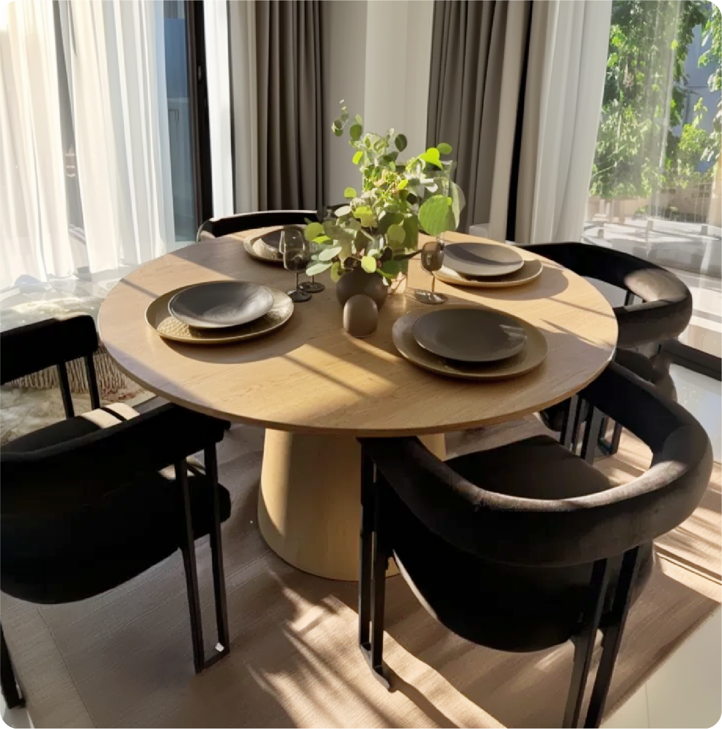 Mia Velvet Dining Chair with Arms (Set of 2)