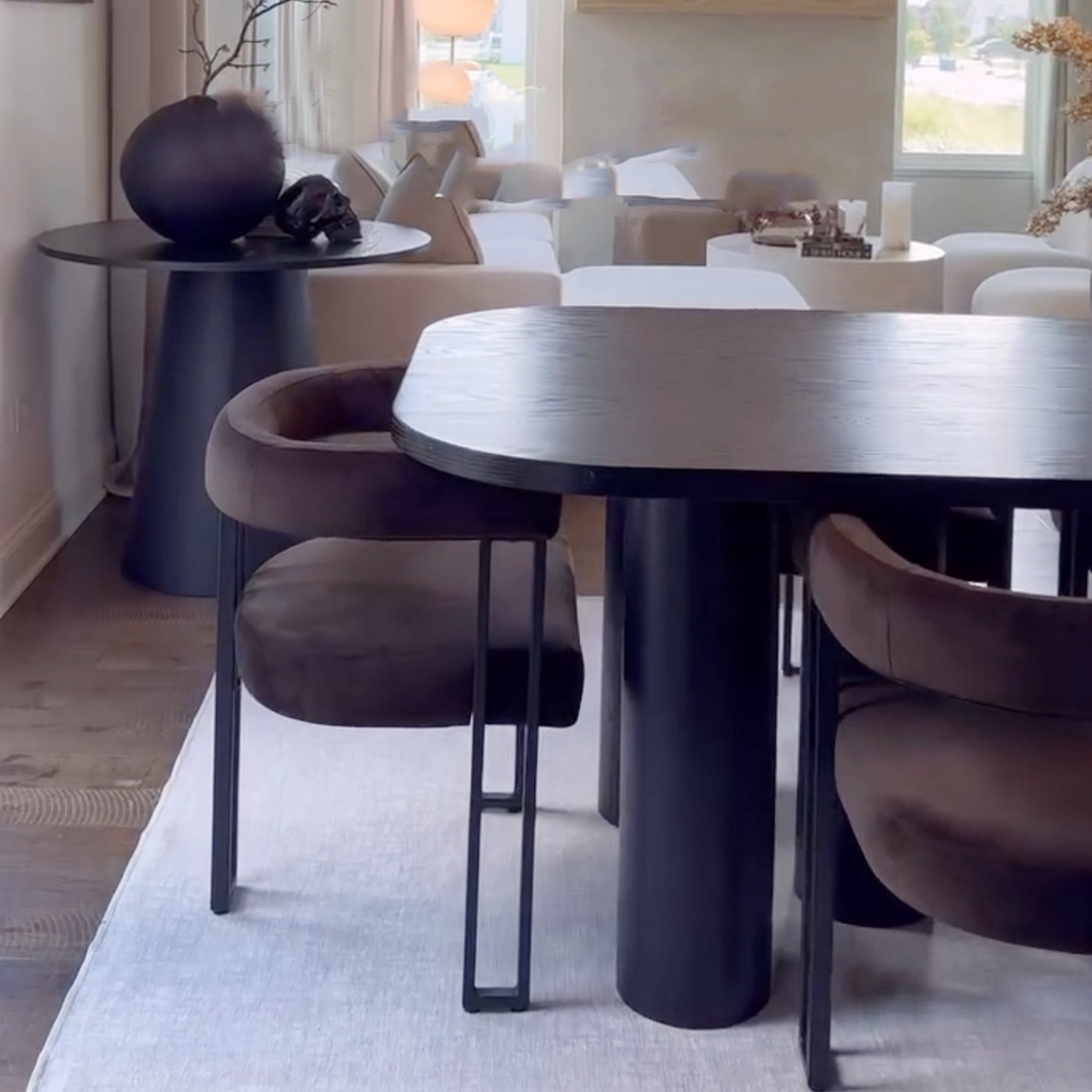Mia Velvet Dining Chair with Arms (Set of 2)