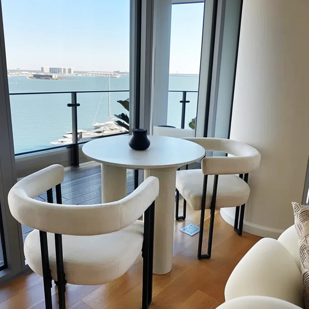 Mia Velvet Dining Chair with Arms (Set of 8)