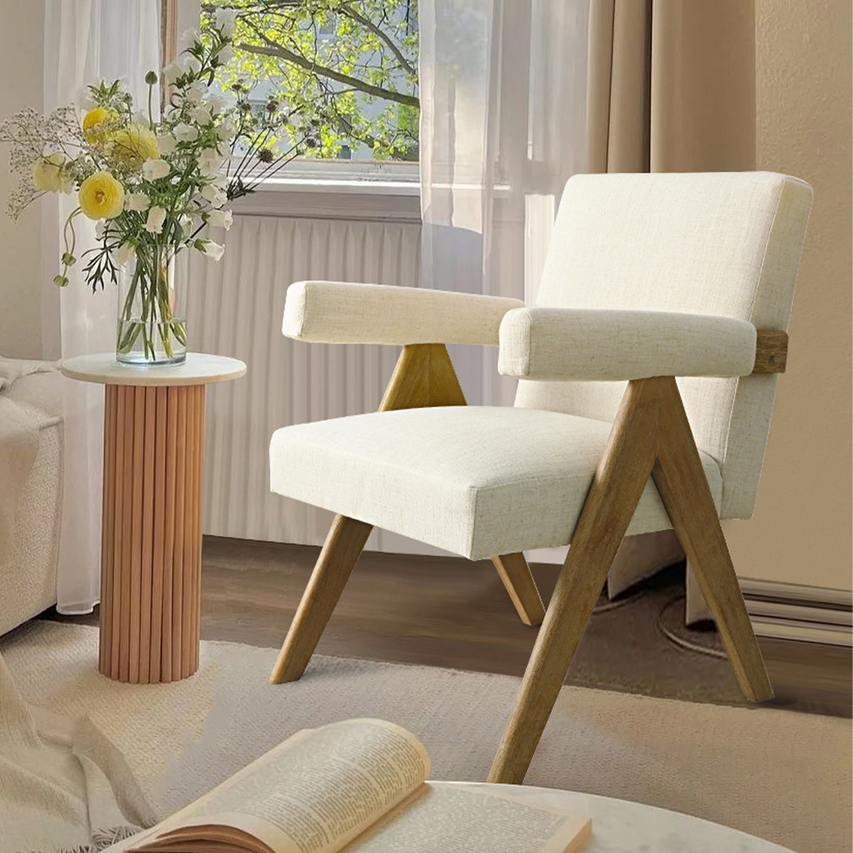 Morgan Upholstered Dining Chair with Arms (Set of 2)