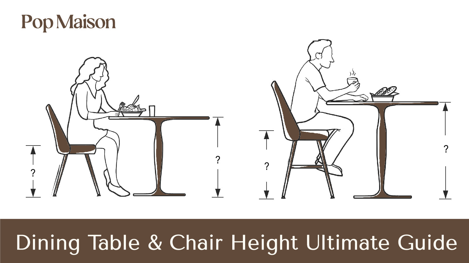 dining table height ergonomics diagram