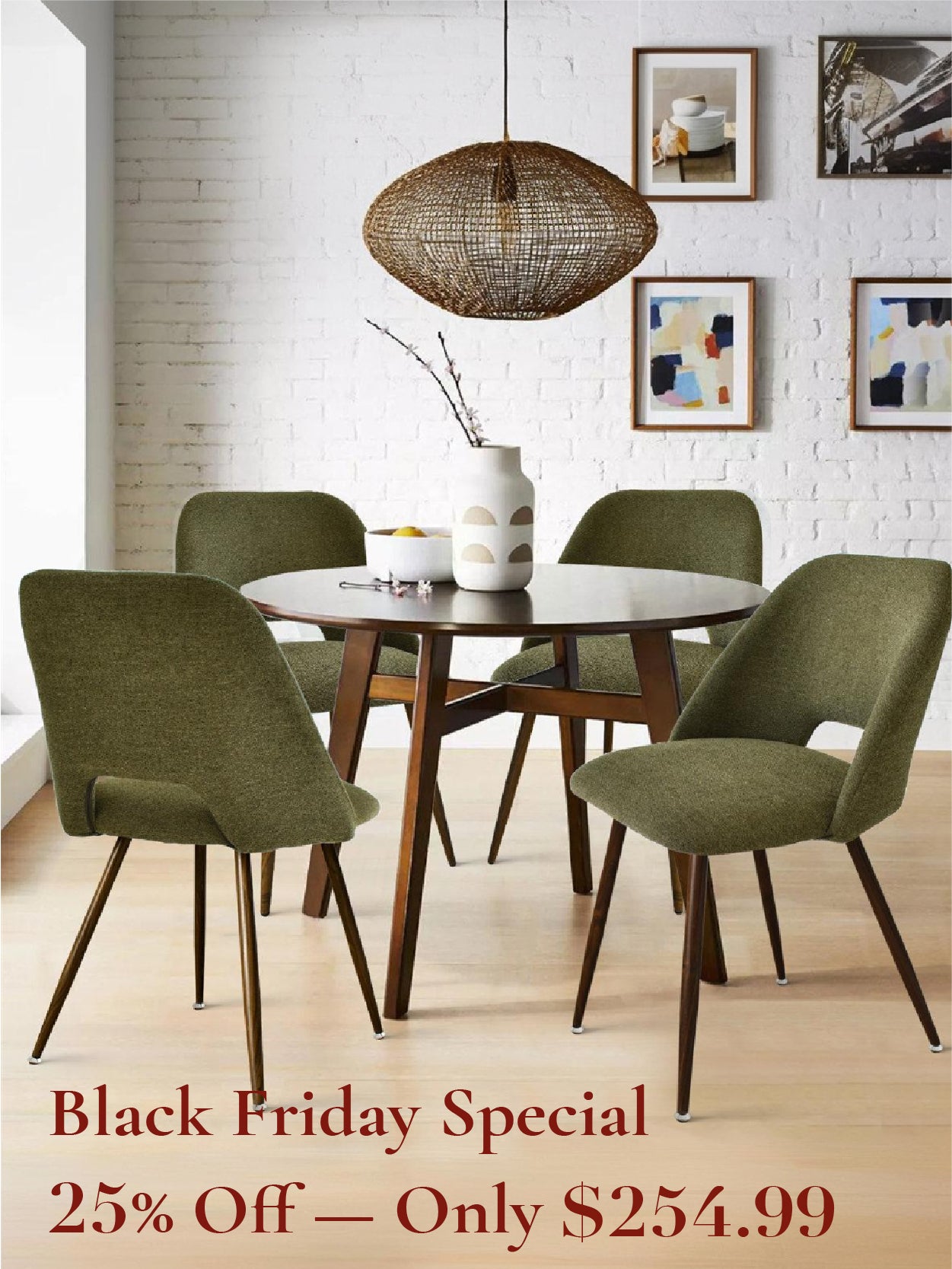 Edwin Modern Upholstered Dining Chair (Set of 4)