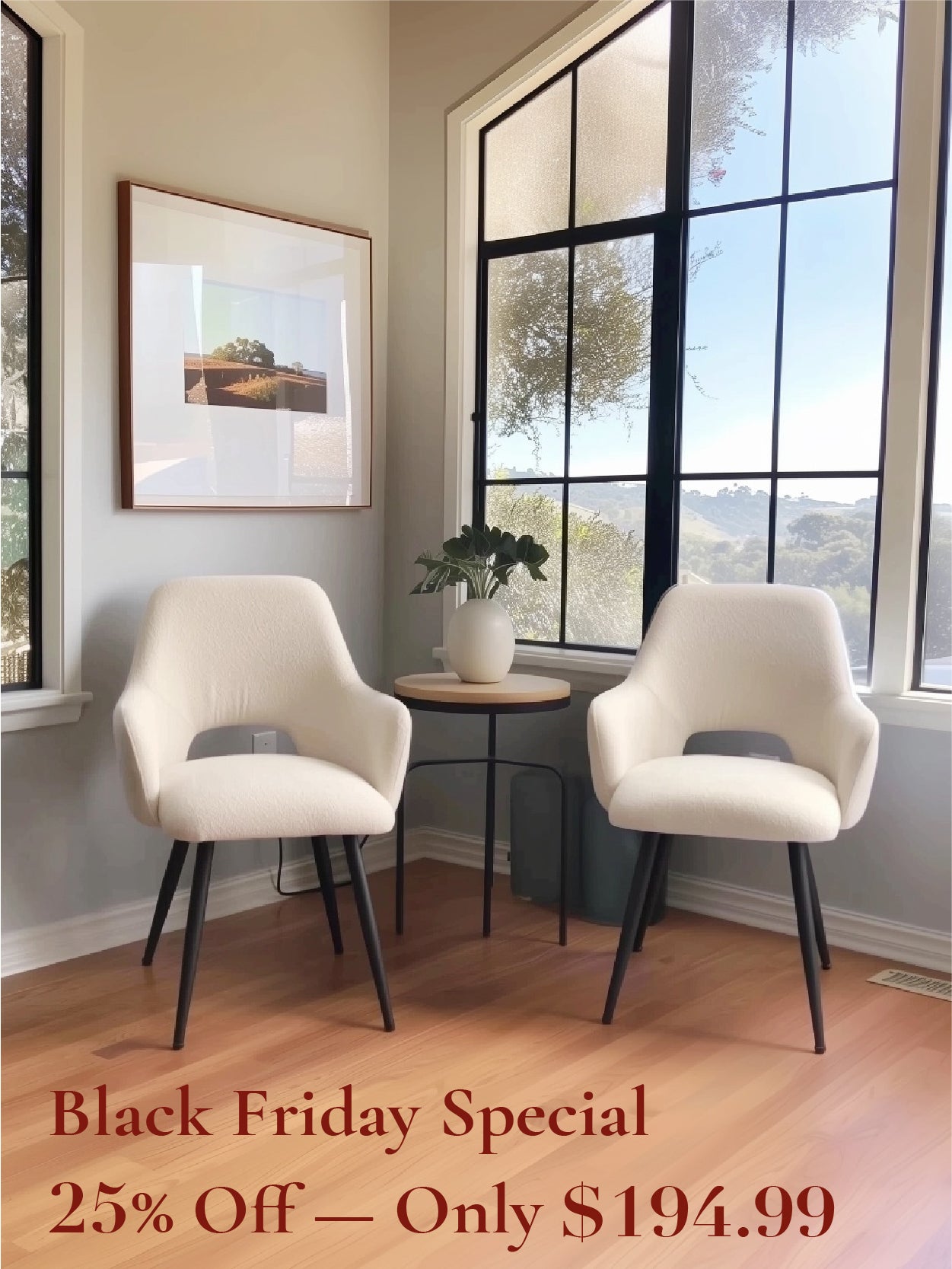 Edwin Upholstered Dining Chair with Arms (Set of 2)