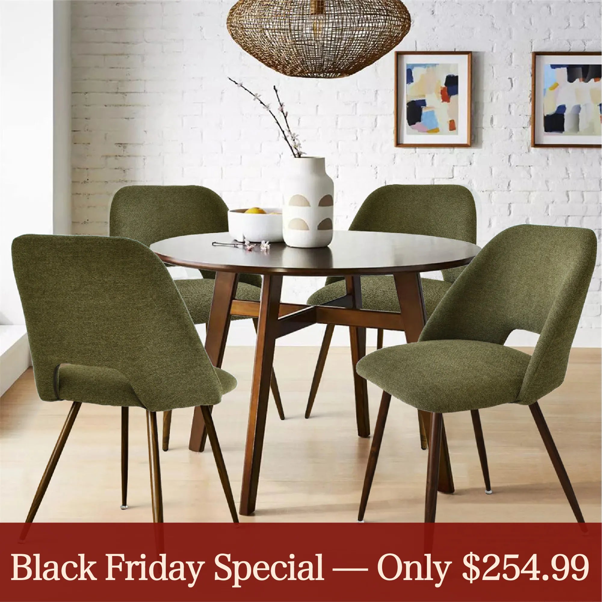 Edwin Modern Upholstered Dining Chair (Set of 4)