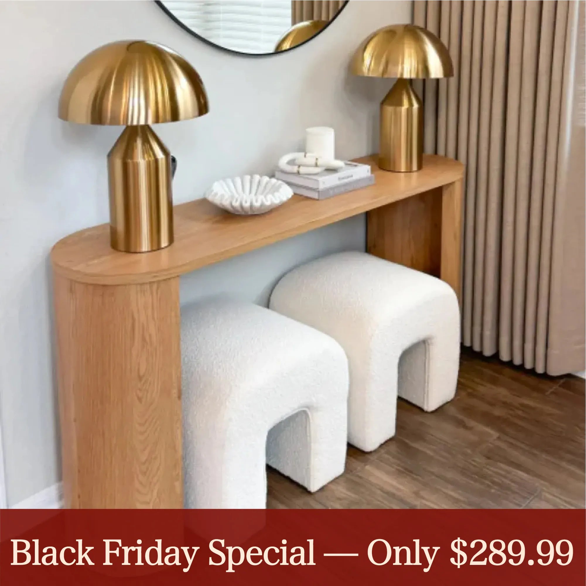 Dwen 60" Modern 2-Style Oval Console Table