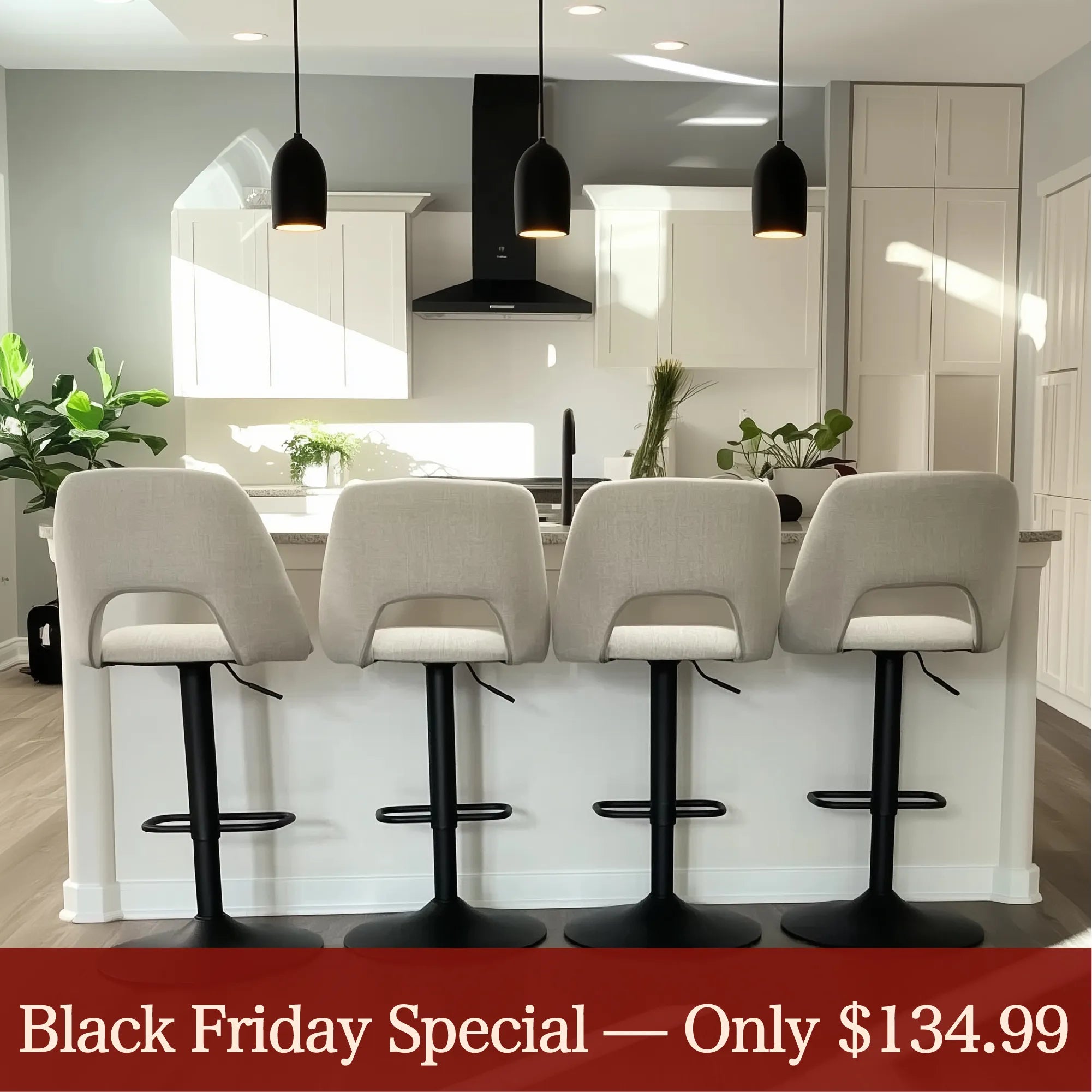 Edwin Upholstered Swivel Adjustable Bar Stool (Set of 2)