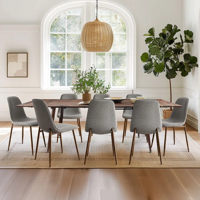 Odense & Oslo 95" Rectangle Dining Table Set for 8 (9-Piece)