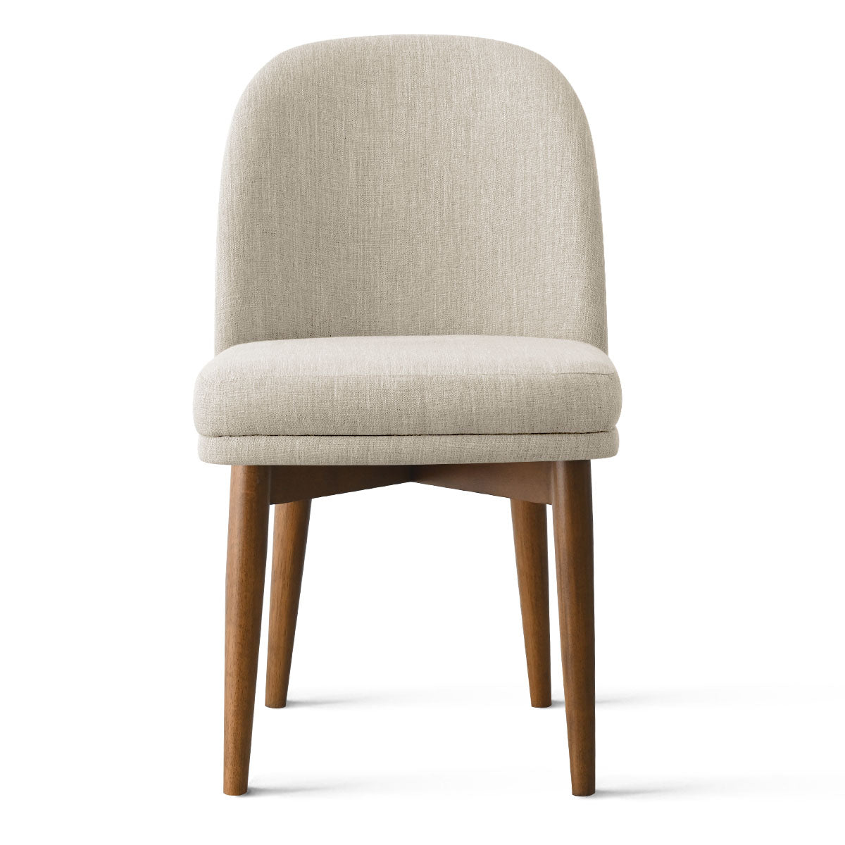 Athena Linen Upholstered Solid Wood Dining Chairs (Set of 2)