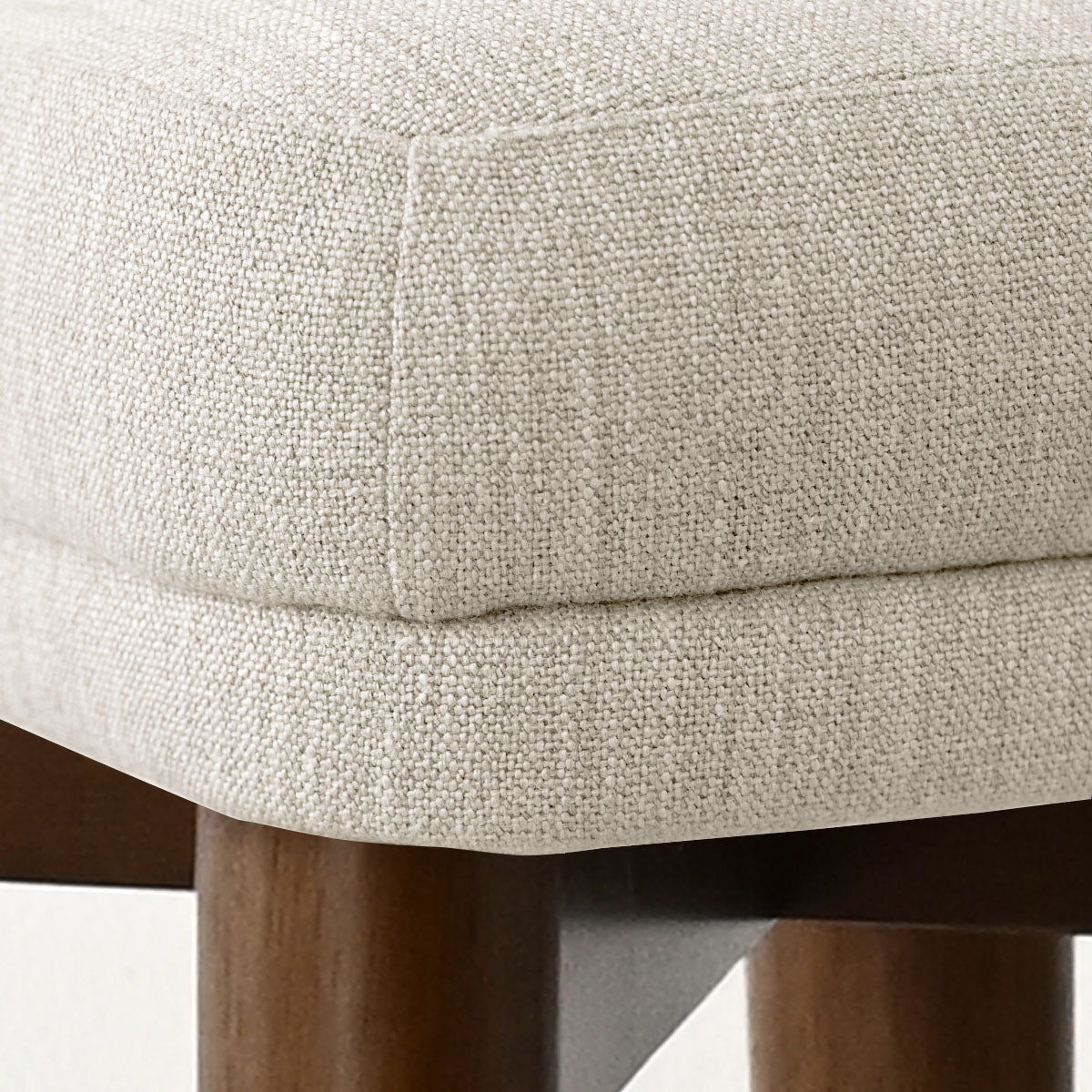 Athena Linen Upholstered Solid Wood Dining Chairs (Set of 2)