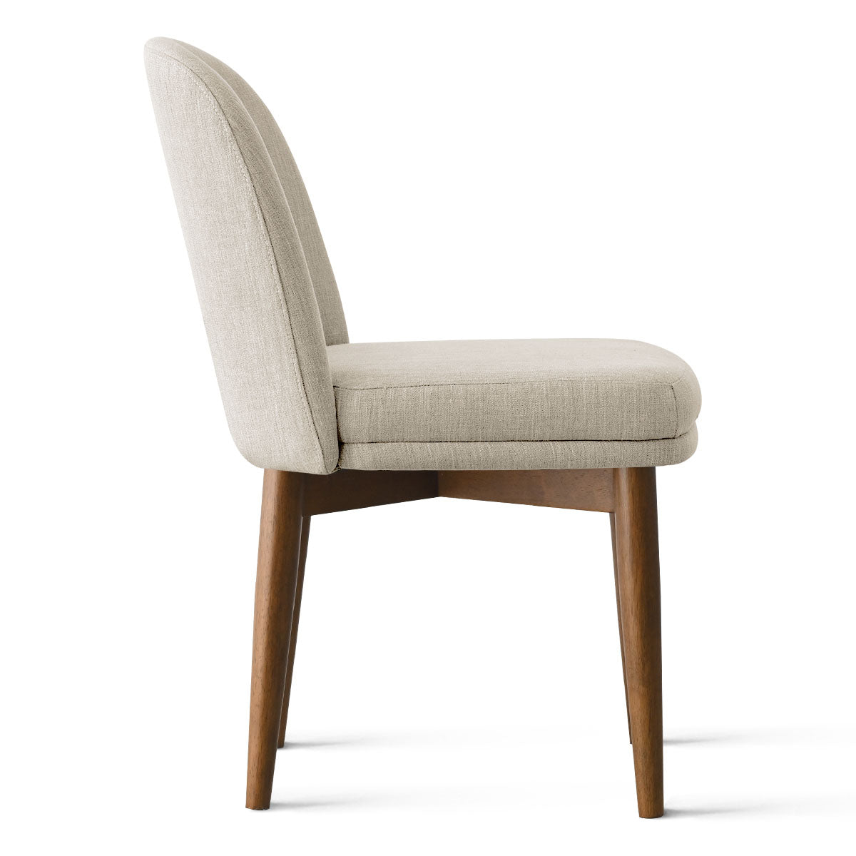 Athena Linen Upholstered Solid Wood Dining Chairs (Set of 2)