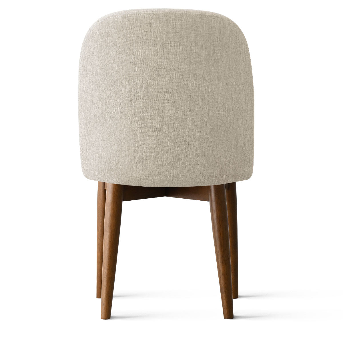 Athena Linen Upholstered Solid Wood Dining Chairs (Set of 2)