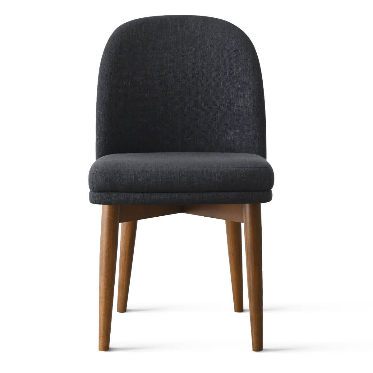 Athena Linen Upholstered Solid Wood Dining Chairs (Set of 2)