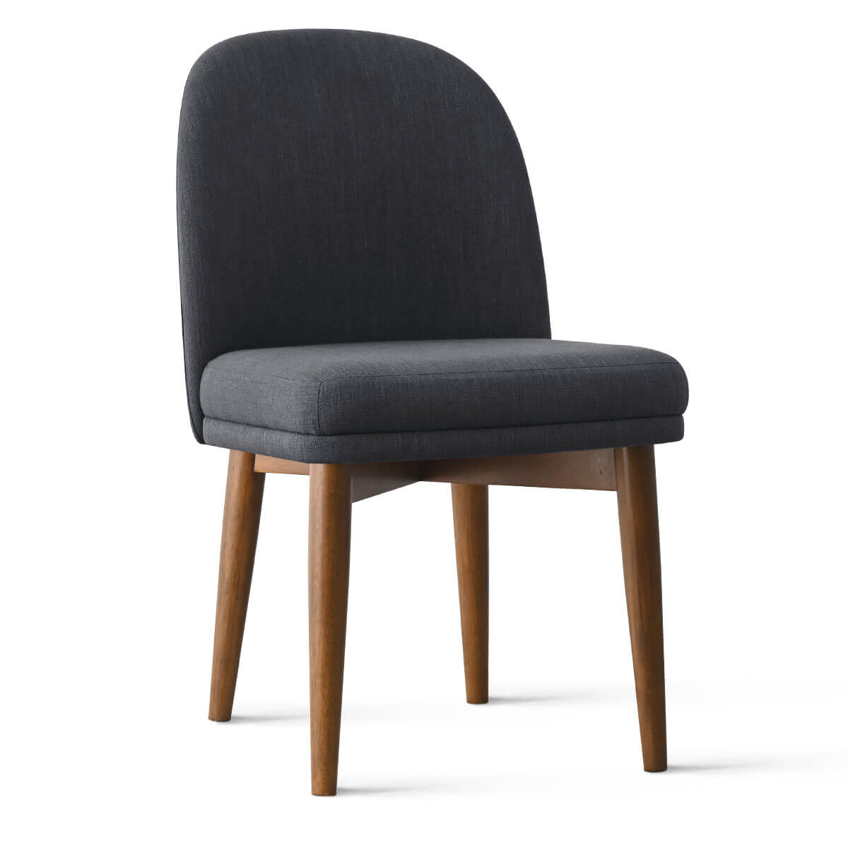 Athena Linen Upholstered Solid Wood Dining Chairs (Set of 2)