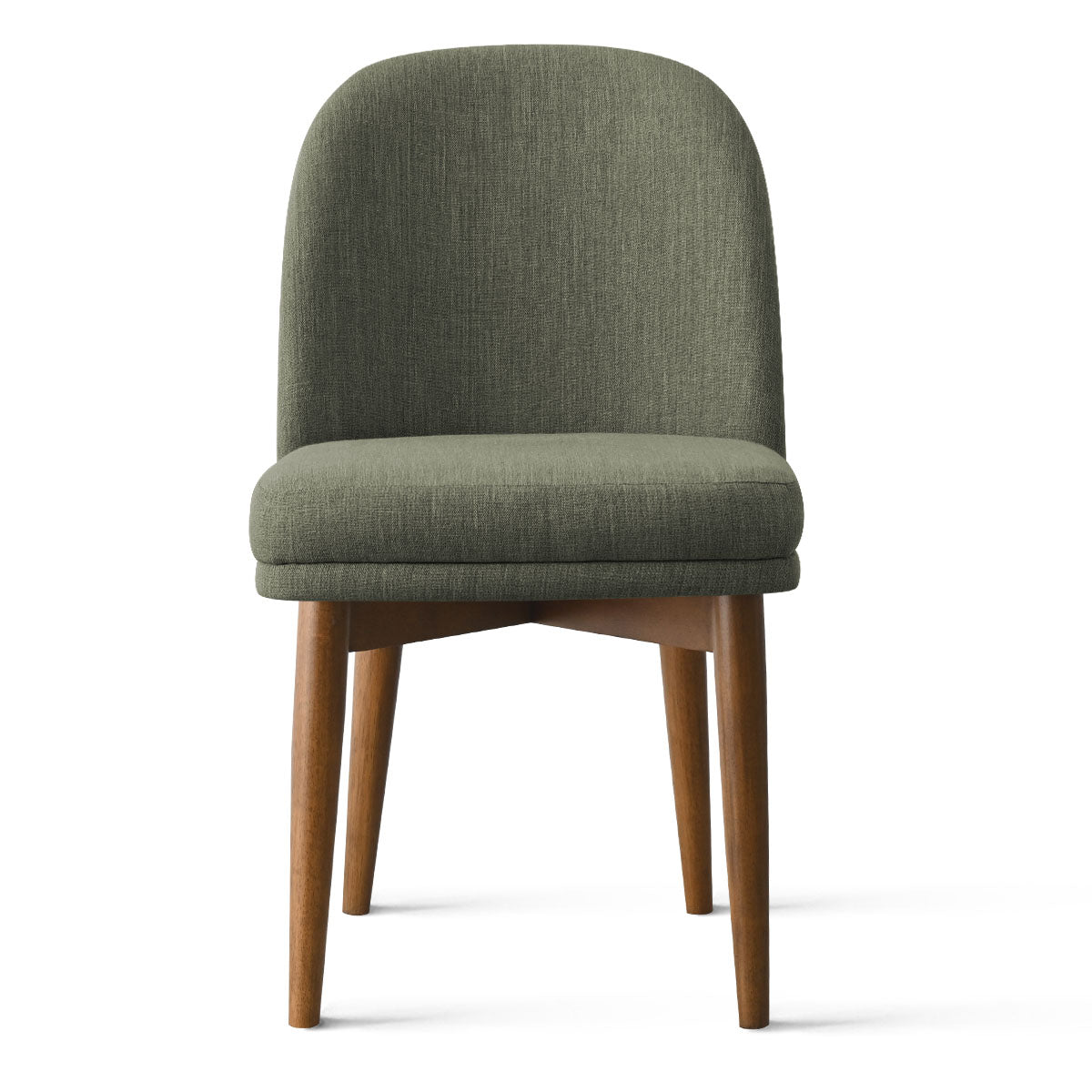 Athena Linen Upholstered Solid Wood Dining Chairs (Set of 2)