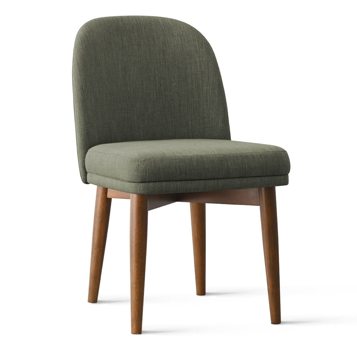 Athena Linen Upholstered Solid Wood Dining Chairs (Set of 2)