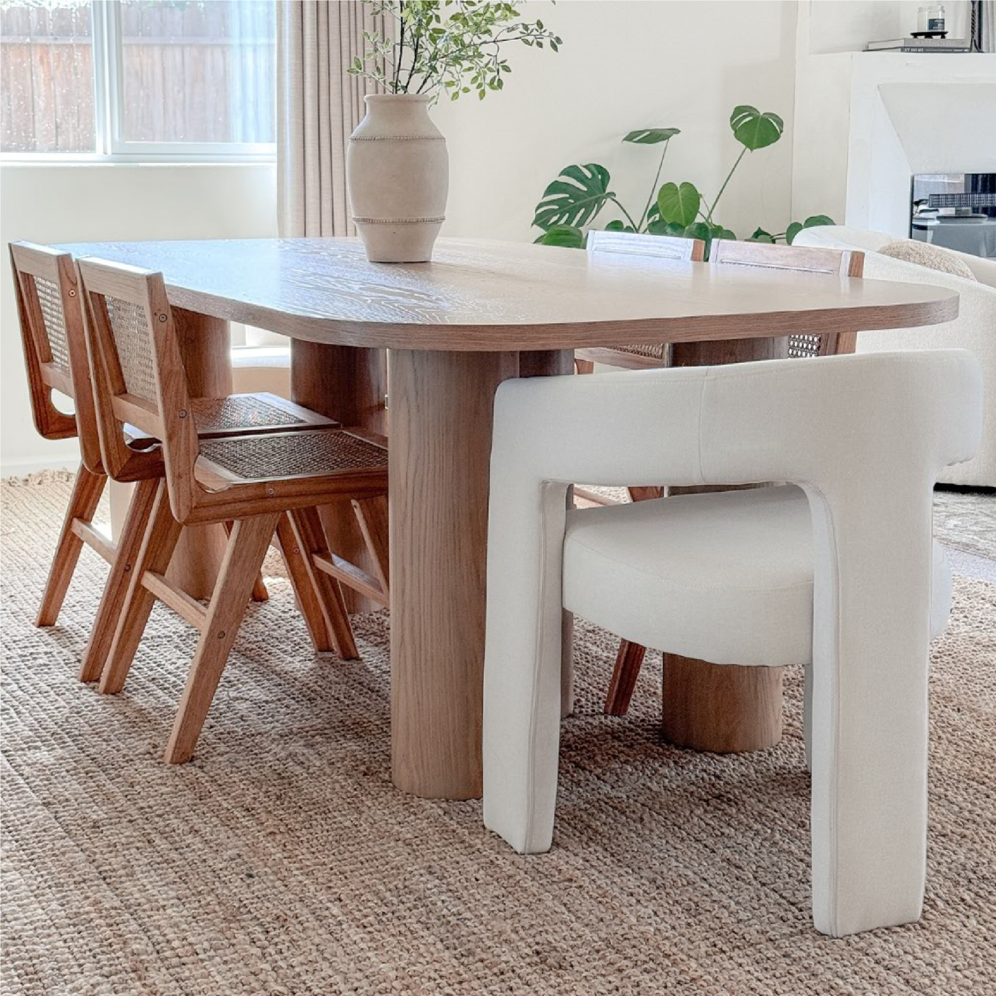Baguette 86 Rectangle Oak Dining Table (Oak/Black)