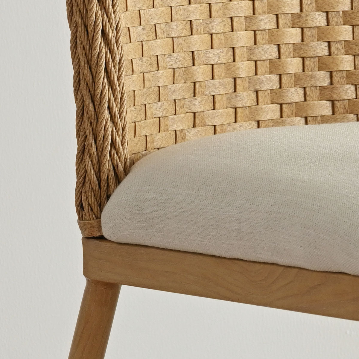Barcelona 25.5" Beige Rattan Upholstered Counter Stool (Set of 2)