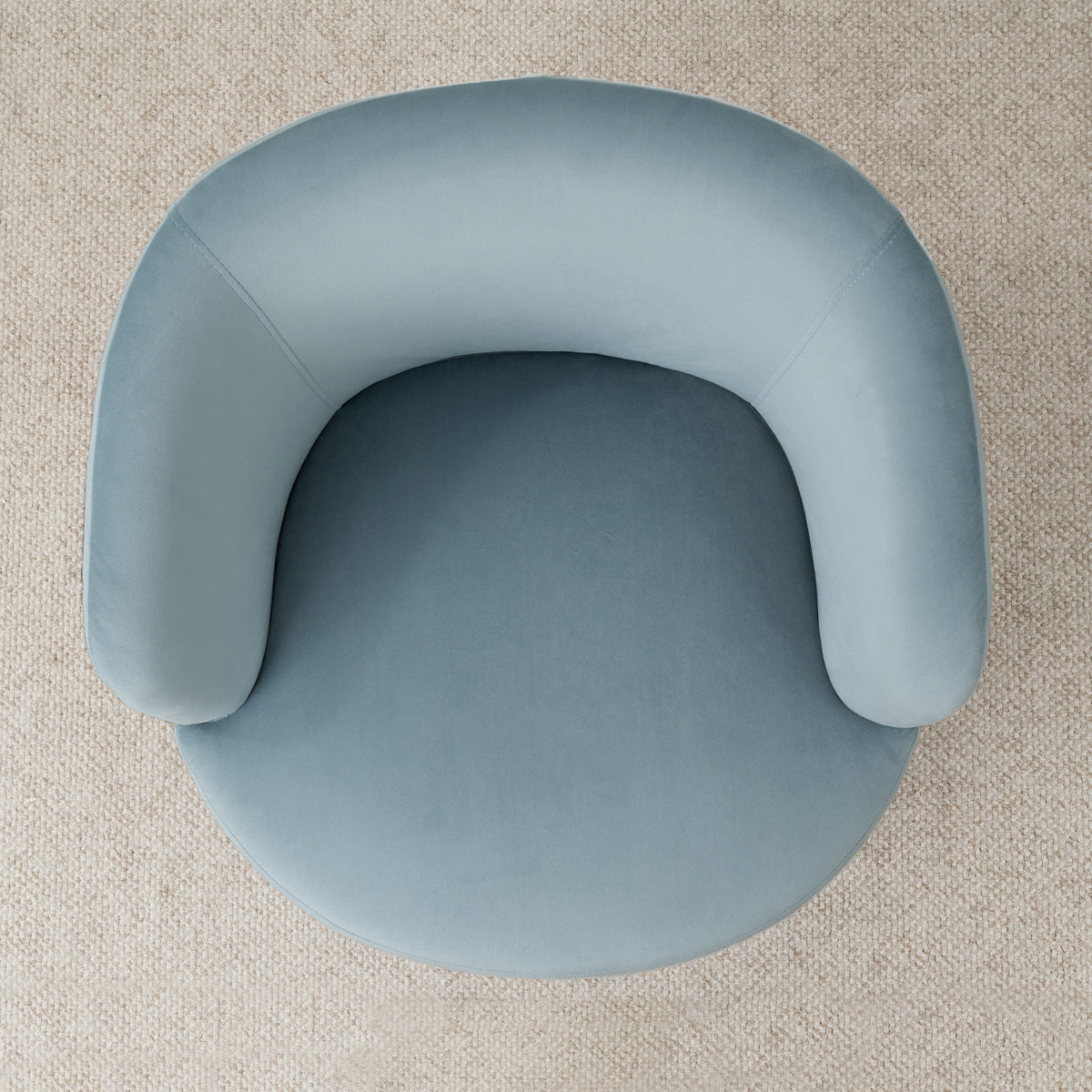 Bella Modern Small Velvet Swivel Barrel Chair (1-Piece)