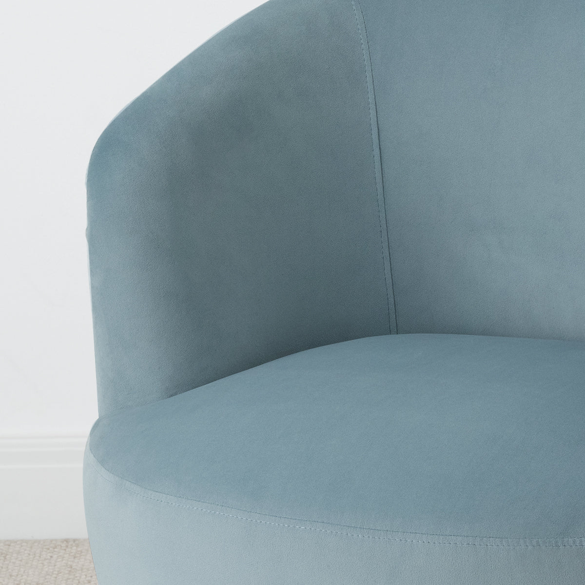 Bella Modern Small Velvet Swivel Barrel Chair (1-Piece)