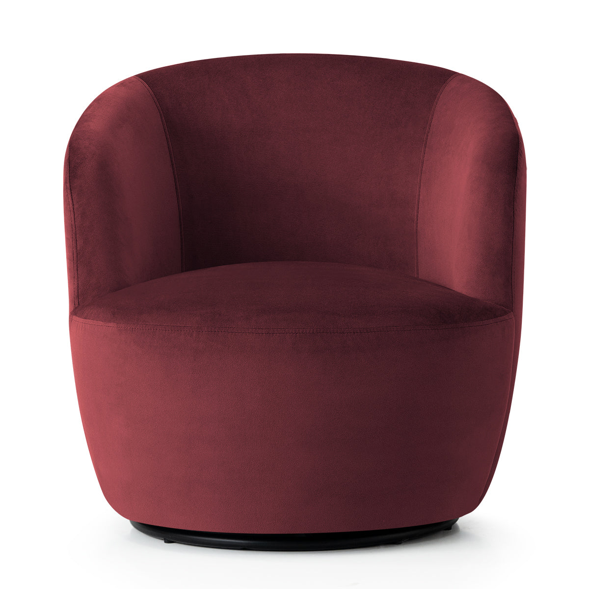 Bella Modern Small Velvet Swivel Barrel Chair (1-Piece)
