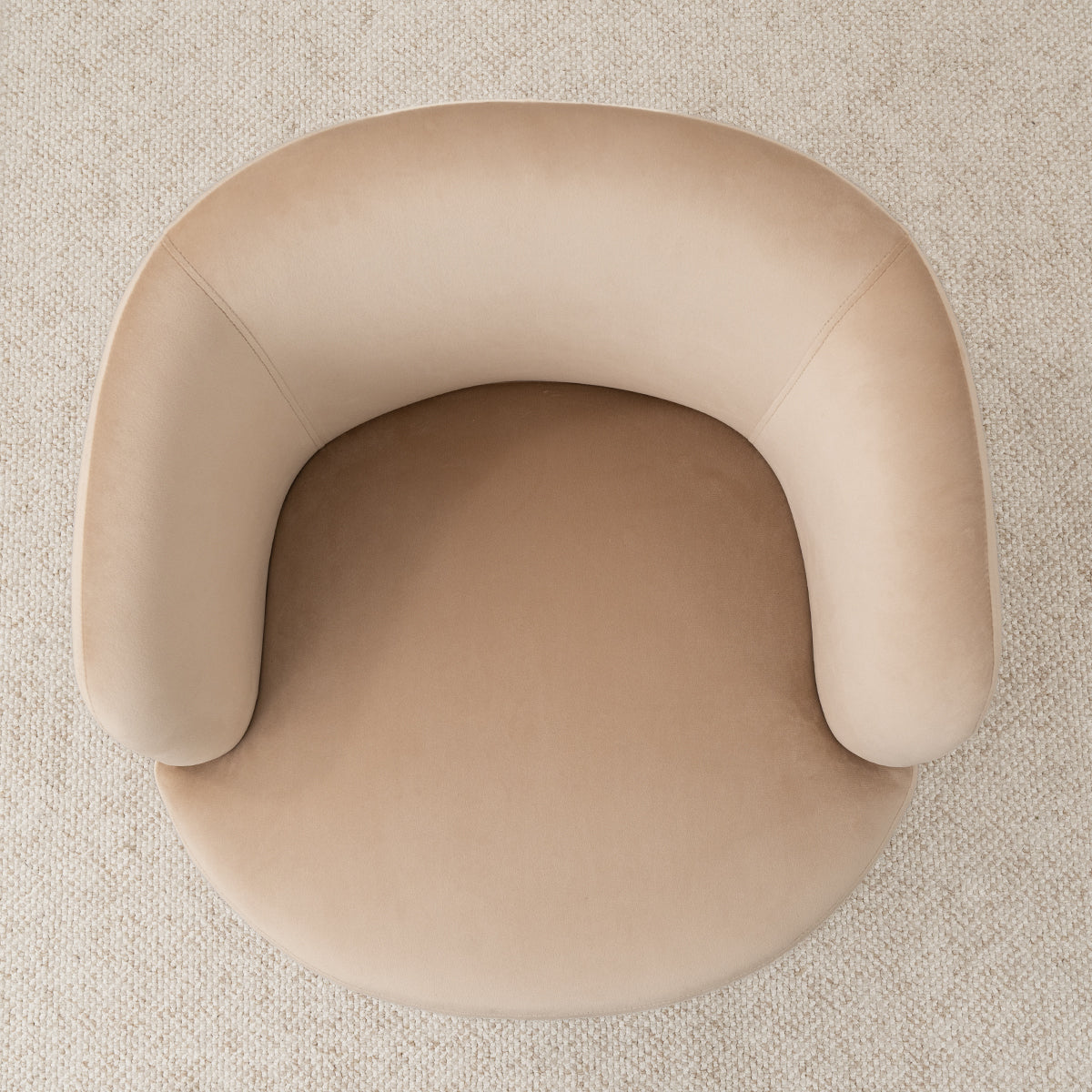 Bella Modern Small Velvet Swivel Barrel Chair (1-Piece)