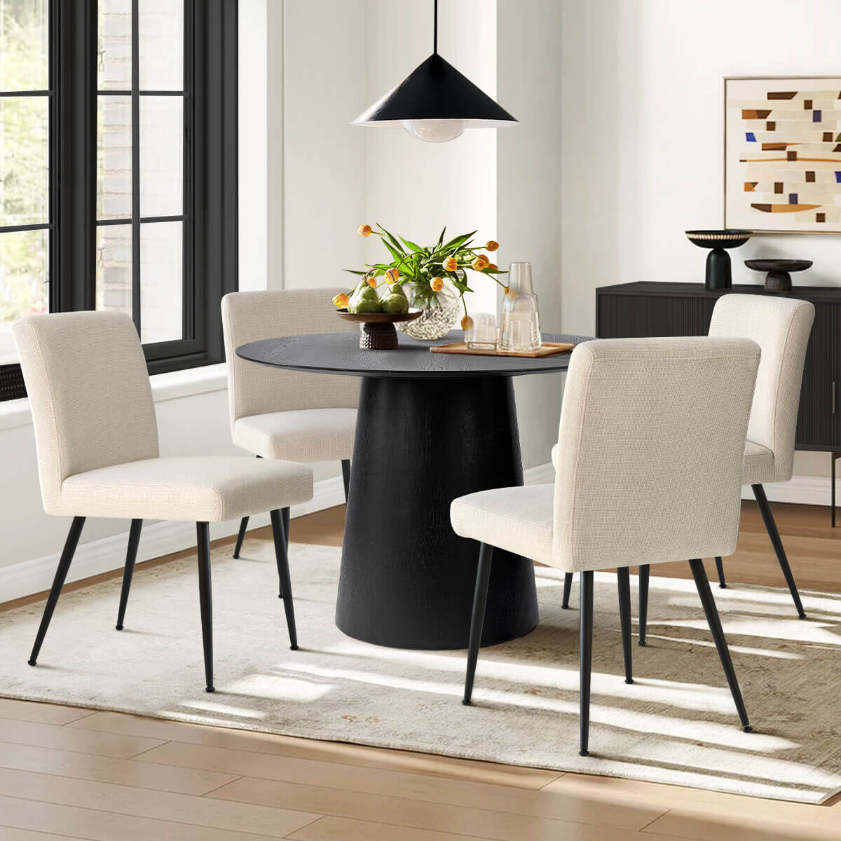 [Closeout-Only 199.99$]Biles Modern Upholstered Dining Chair (Set of 4)