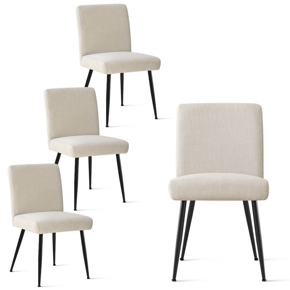 [Closeout-Only 199.99$]Biles Modern Upholstered Dining Chair (Set of 4)