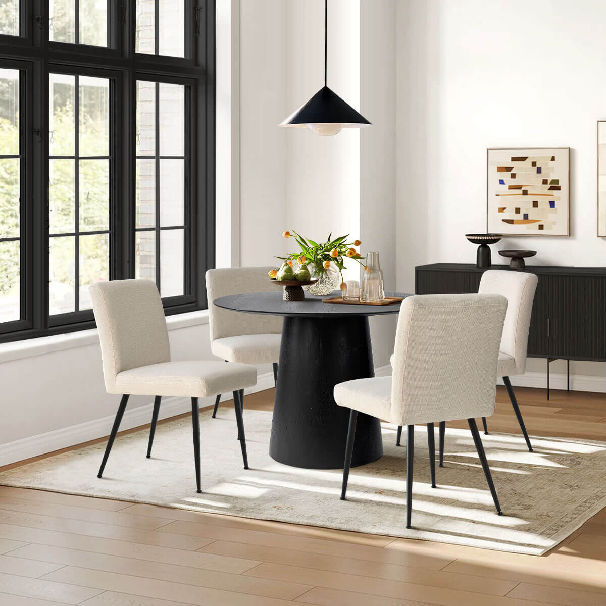 [Closeout-Only 199.99$]Biles Modern Upholstered Dining Chair (Set of 4)