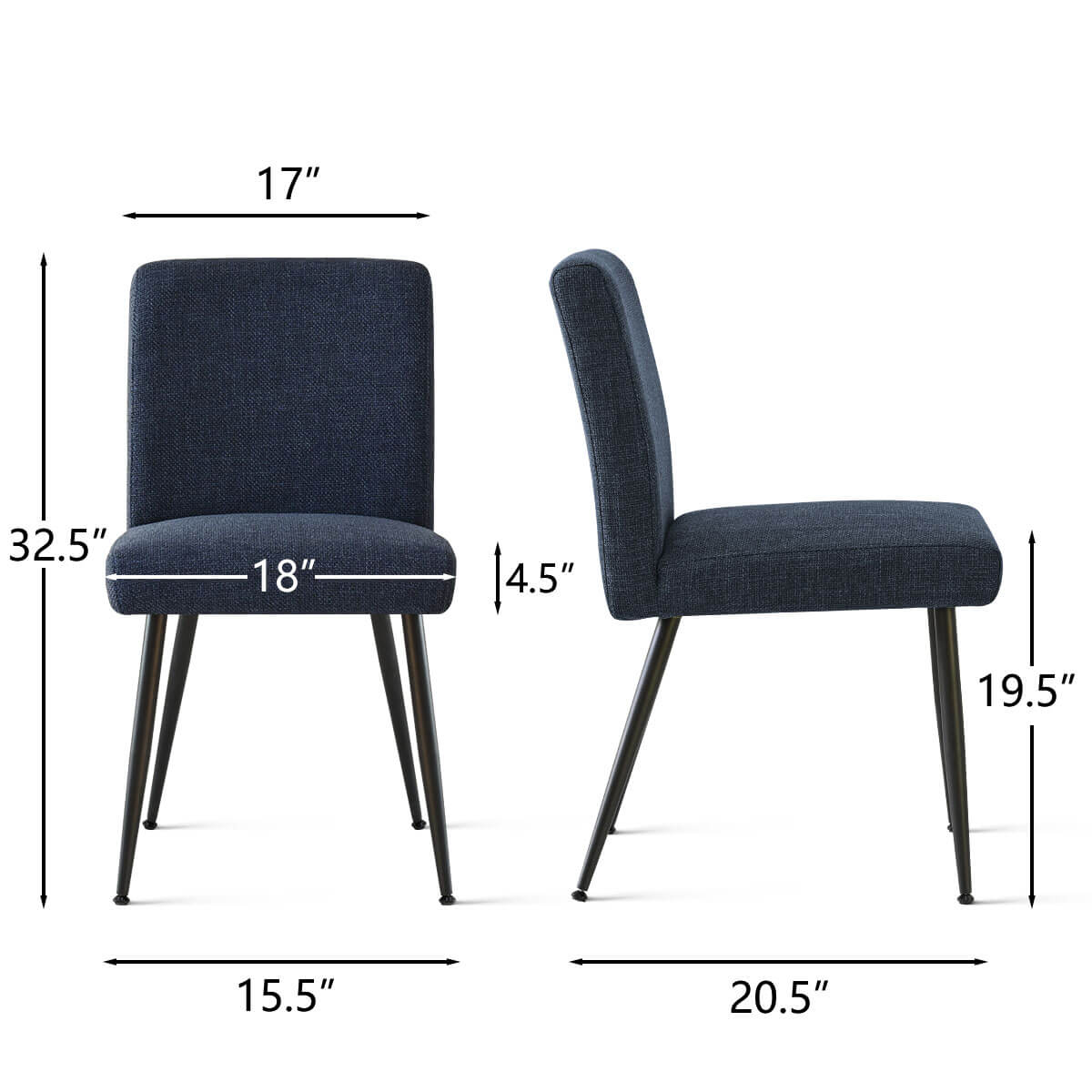 [Closeout-Only 199.99$]Biles Modern Upholstered Dining Chair (Set of 4)
