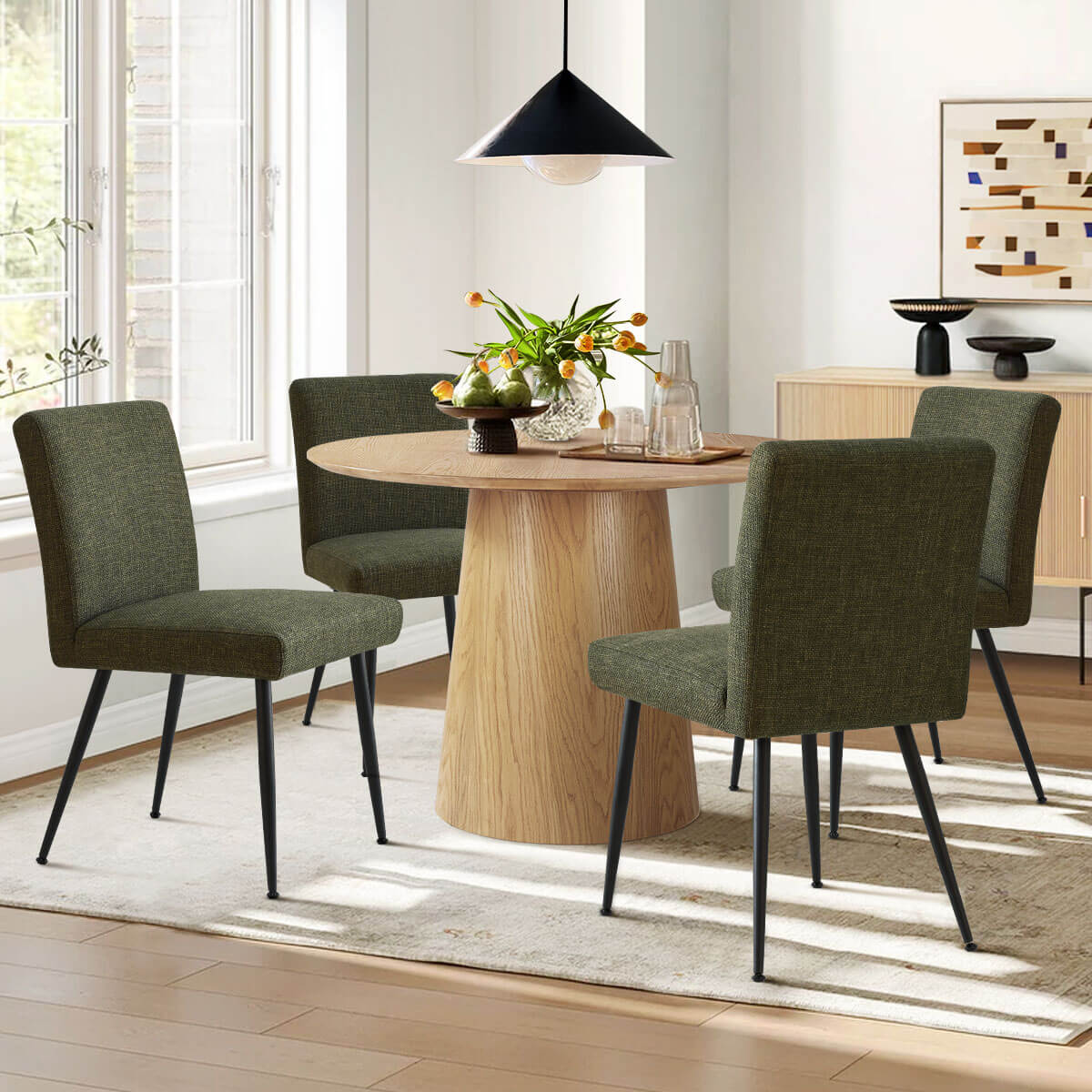 [Closeout-Only 199.99$]Biles Modern Upholstered Dining Chair (Set of 4)