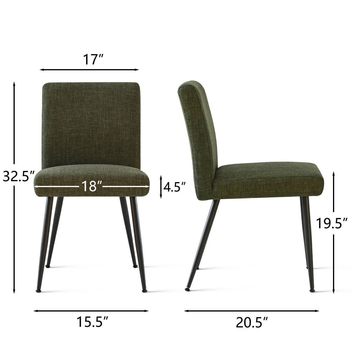 [Closeout-Only 199.99$]Biles Modern Upholstered Dining Chair (Set of 4)