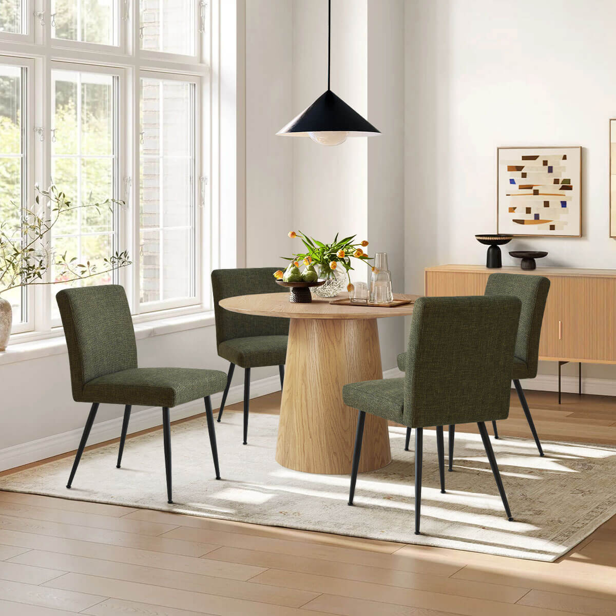 [Closeout-Only 199.99$]Biles Modern Upholstered Dining Chair (Set of 4)