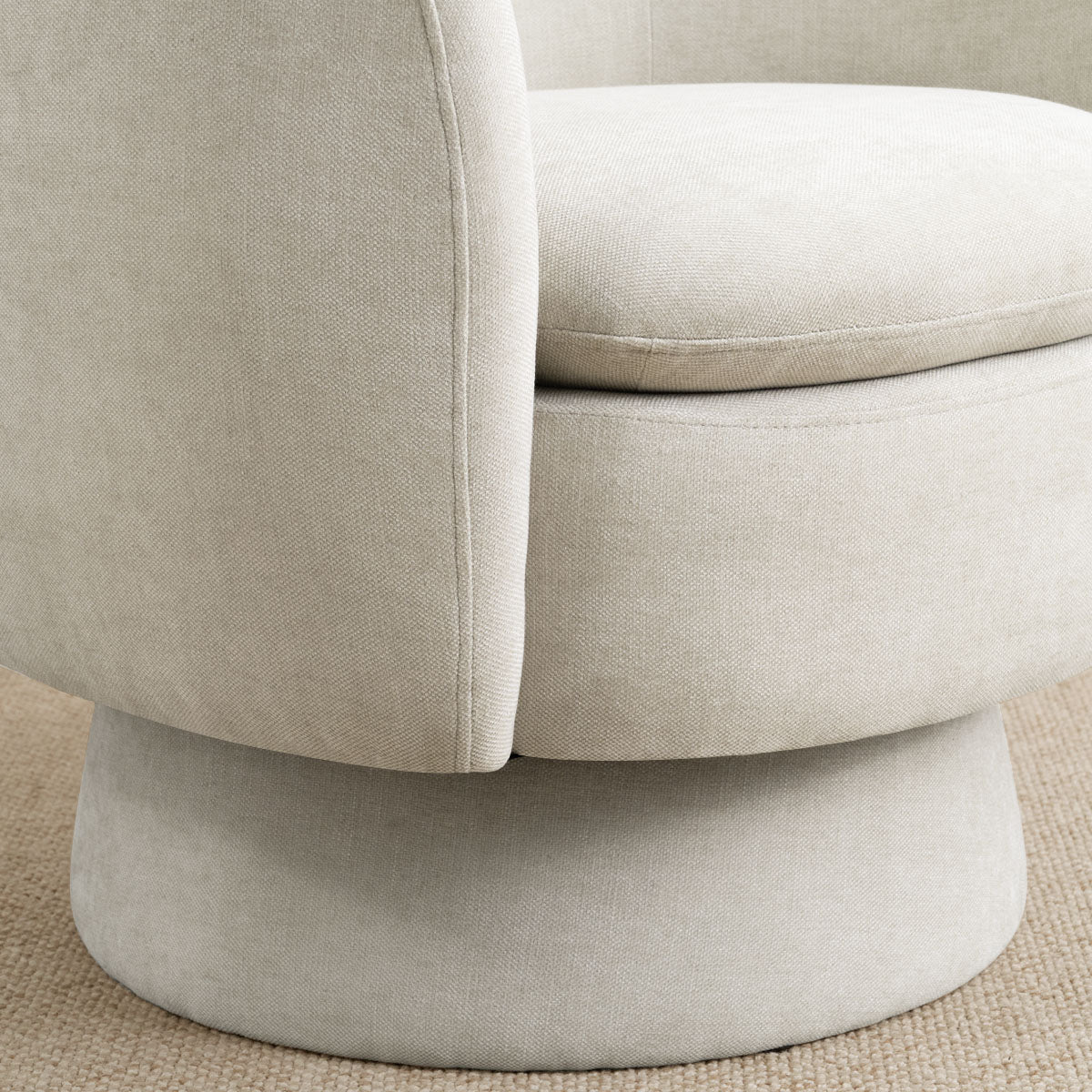 Bloom Upholstered Swivel Barrel Accent Chair (1-Piece)