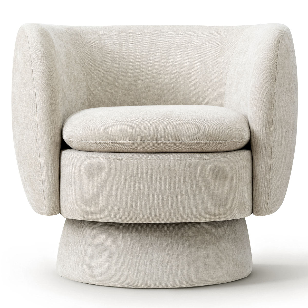 Bloom Upholstered Swivel Barrel Accent Chair (1-Piece)