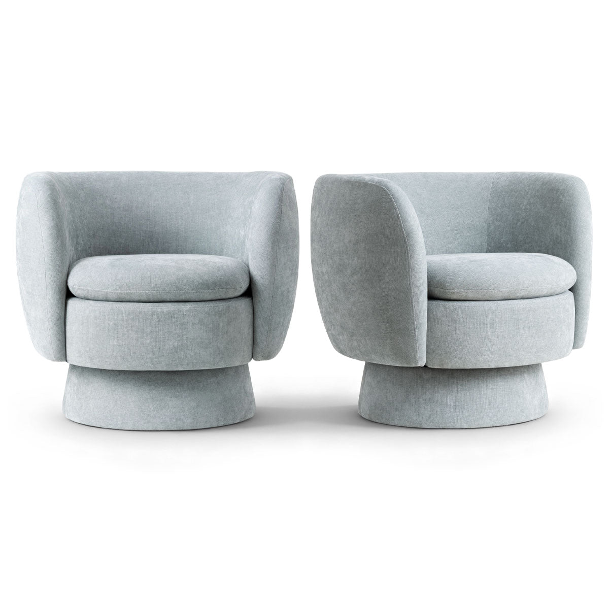 Bloom Upholstered Swivel Barrel Accent Chair (1-Piece)