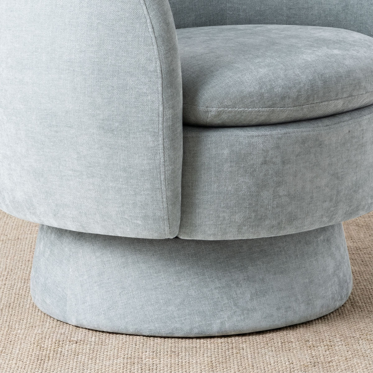 Bloom Upholstered Swivel Barrel Accent Chair (1-Piece)