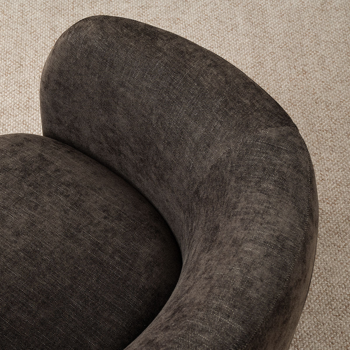 Bloom Upholstered Swivel Barrel Accent Chair (1-Piece)