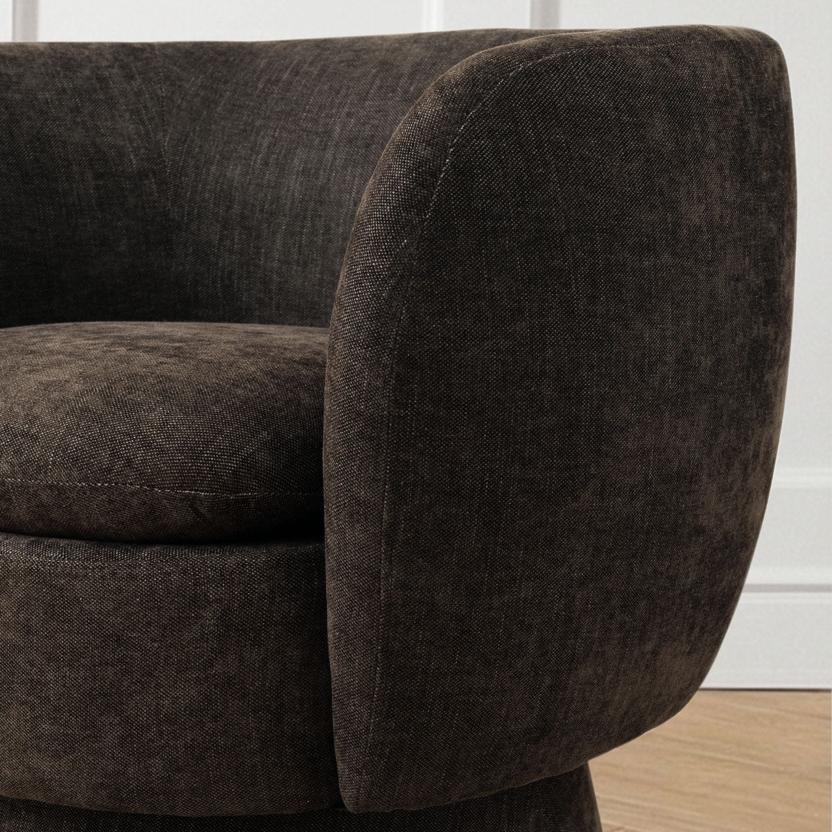Bloom Upholstered Swivel Barrel Accent Chair (1-Piece)