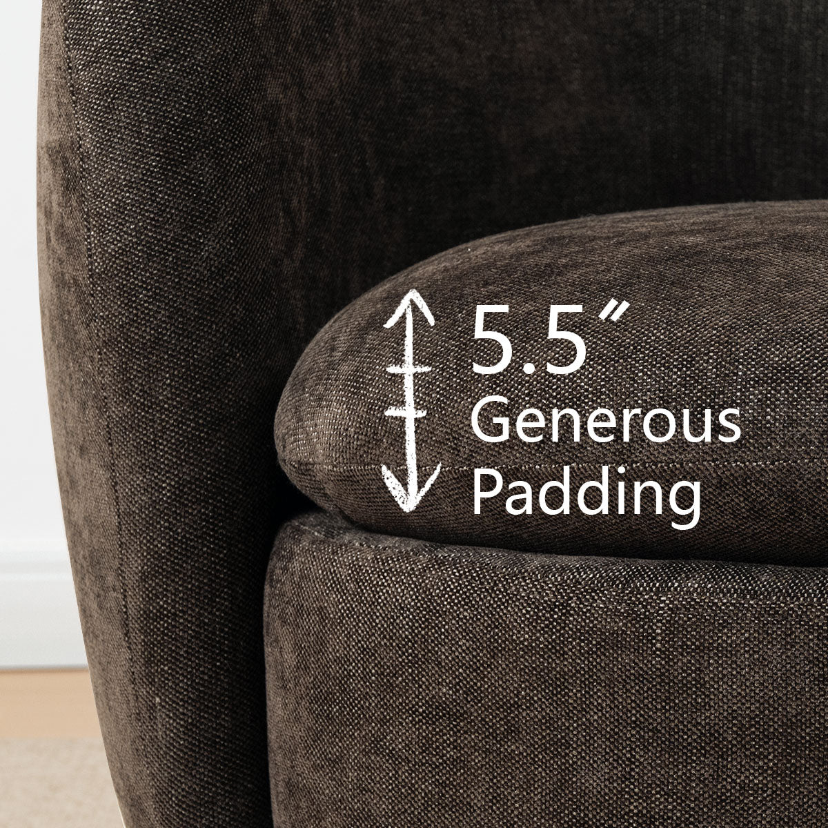 Bloom Upholstered Swivel Barrel Accent Chair (1-Piece)