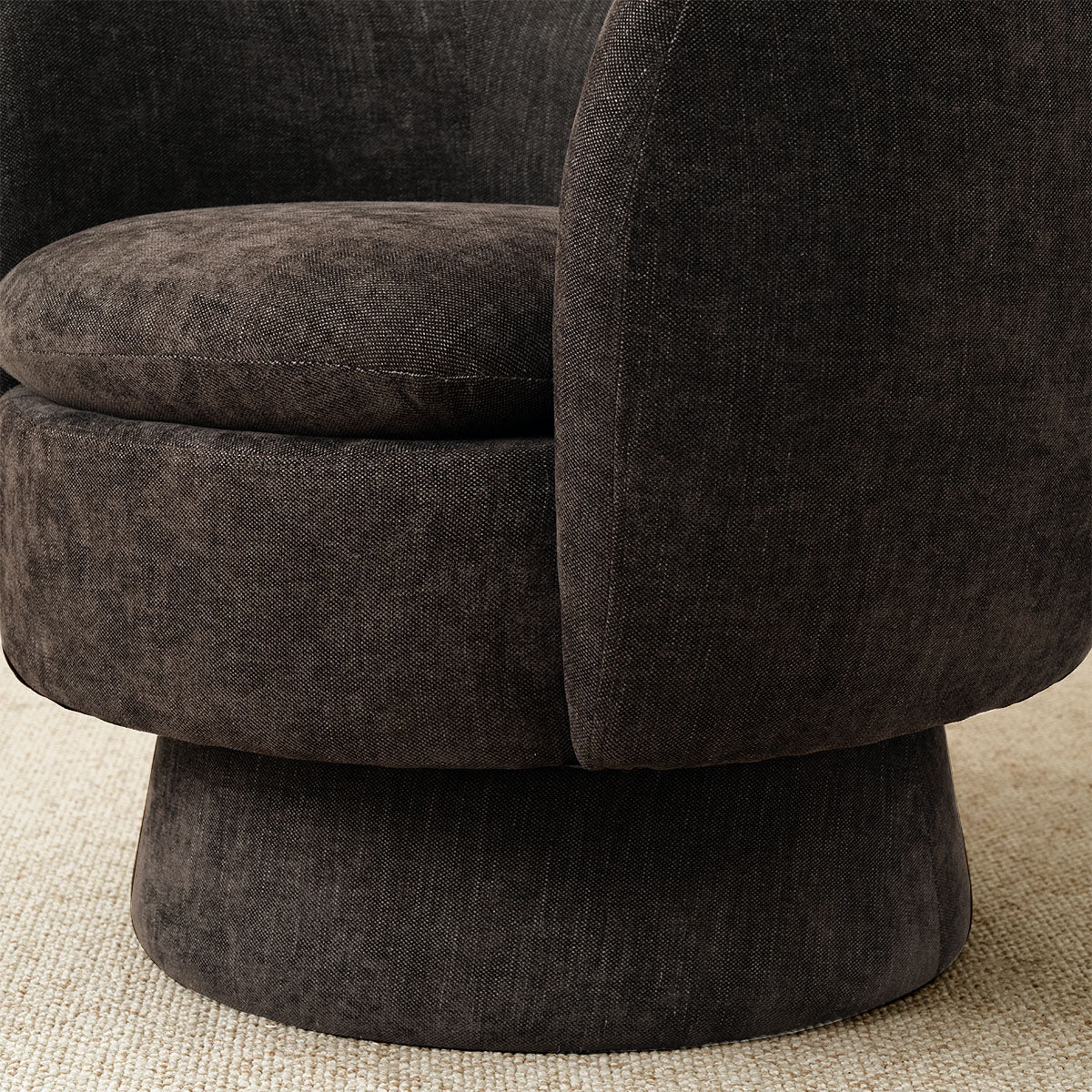 Bloom Upholstered Swivel Barrel Accent Chair (1-Piece)