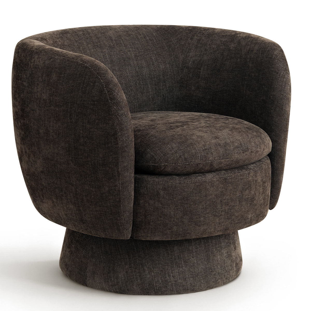 Bloom Upholstered Swivel Barrel Accent Chair (1-Piece)