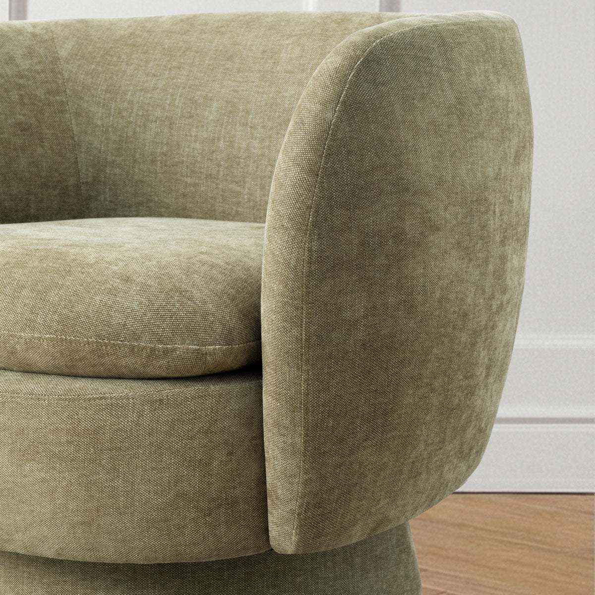 Bloom Upholstered Swivel Barrel Accent Chair (1-Piece)