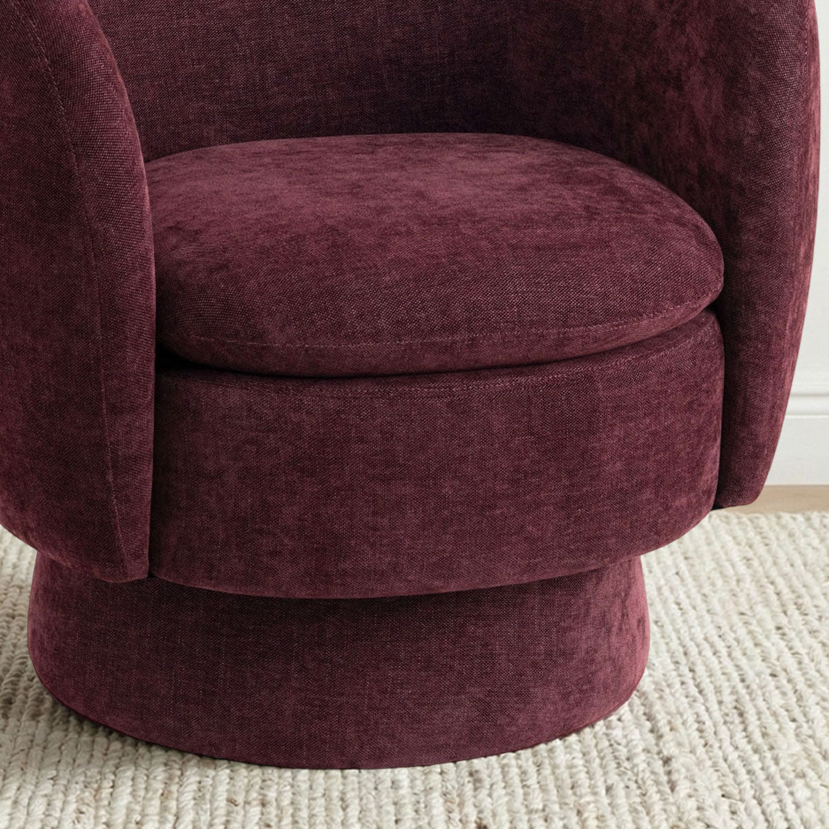 Bloom Upholstered Swivel Barrel Accent Chair (1-Piece)
