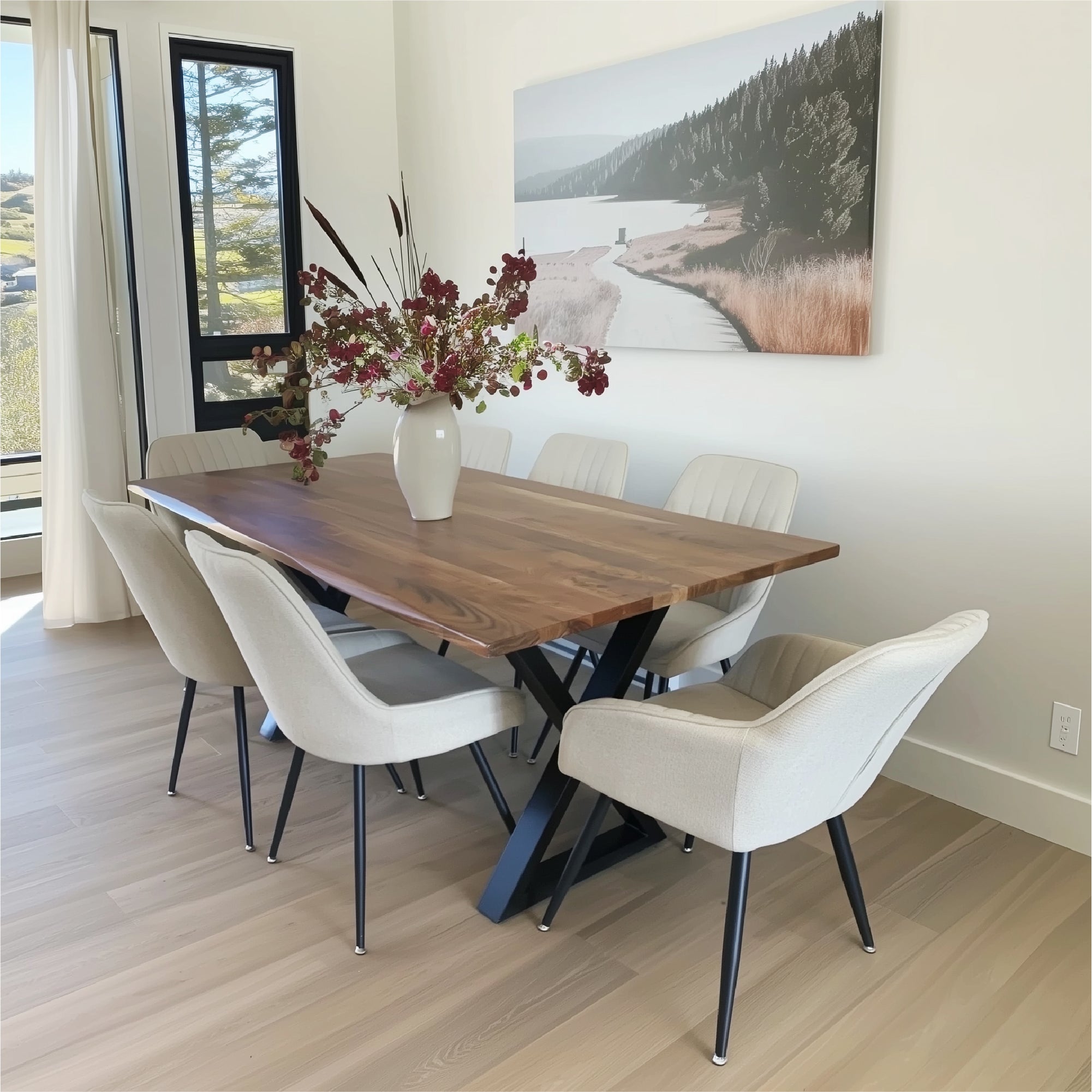 Boston Modern Upholstered Dining Chair (Set of 2)