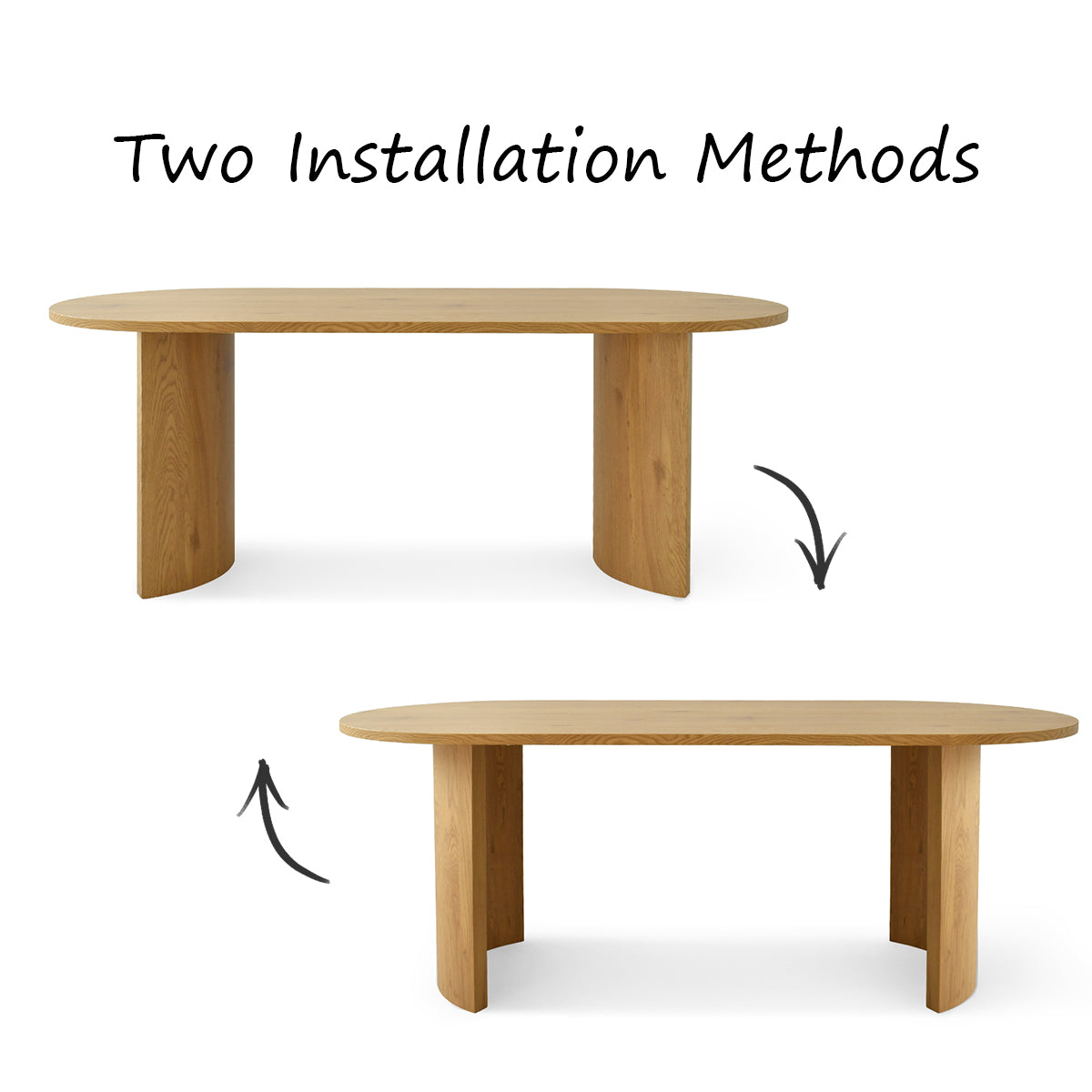 Dwen & Mia 79" Oval Dining Table Set for 6 (7-Piece)