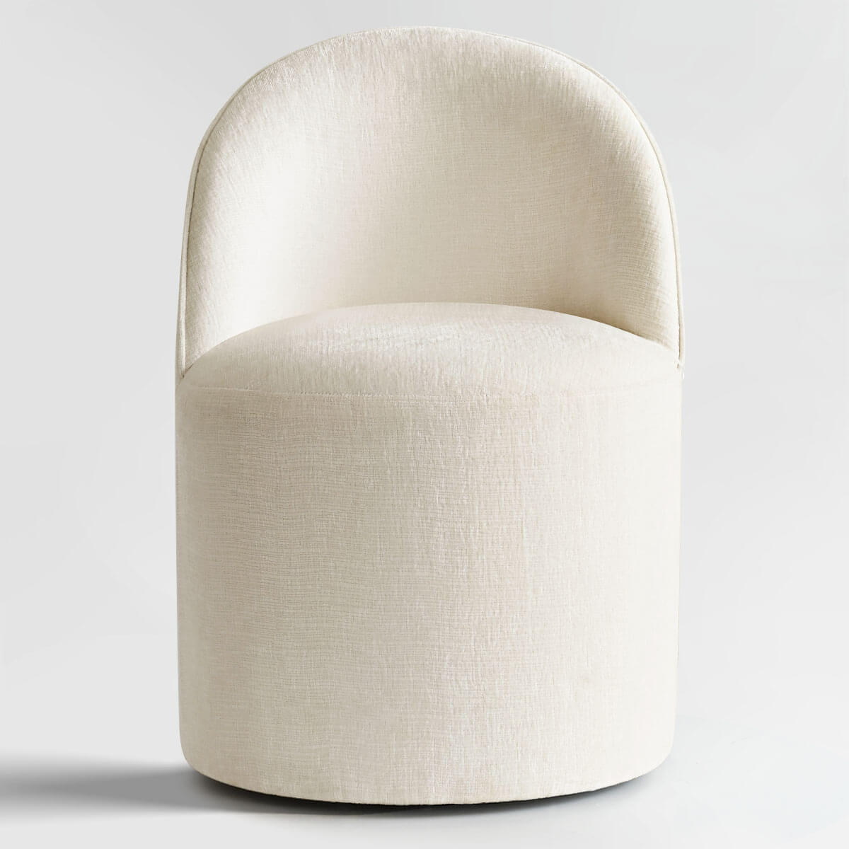 Doris Rolling Upholstered Dining Chair With Castors (1-Piece)
