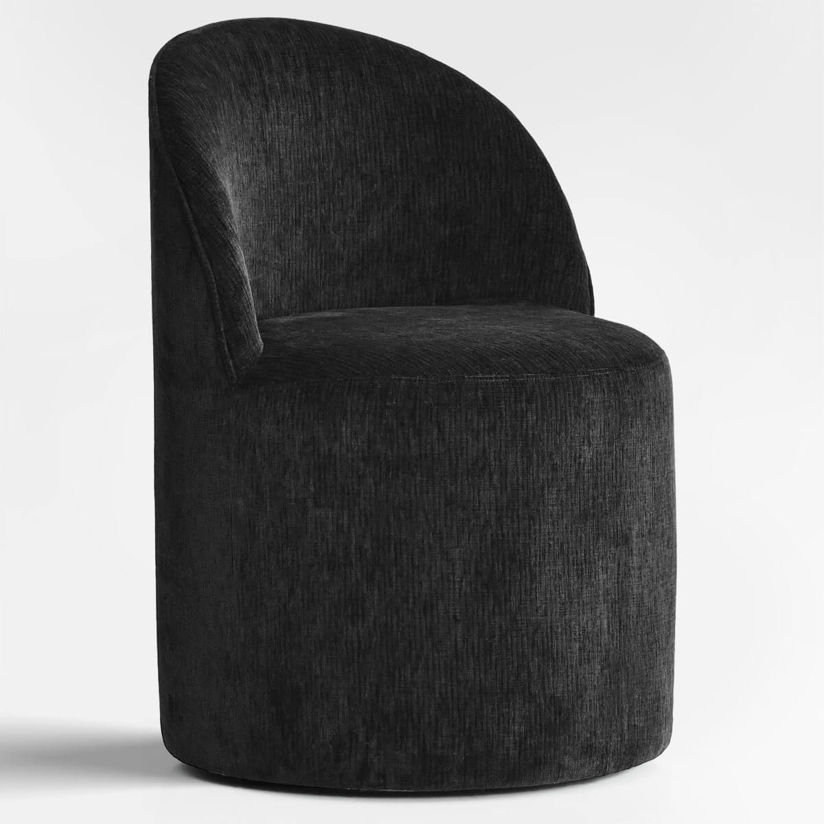 Doris Rolling Upholstered Dining Chair With Castors (Set of 6)